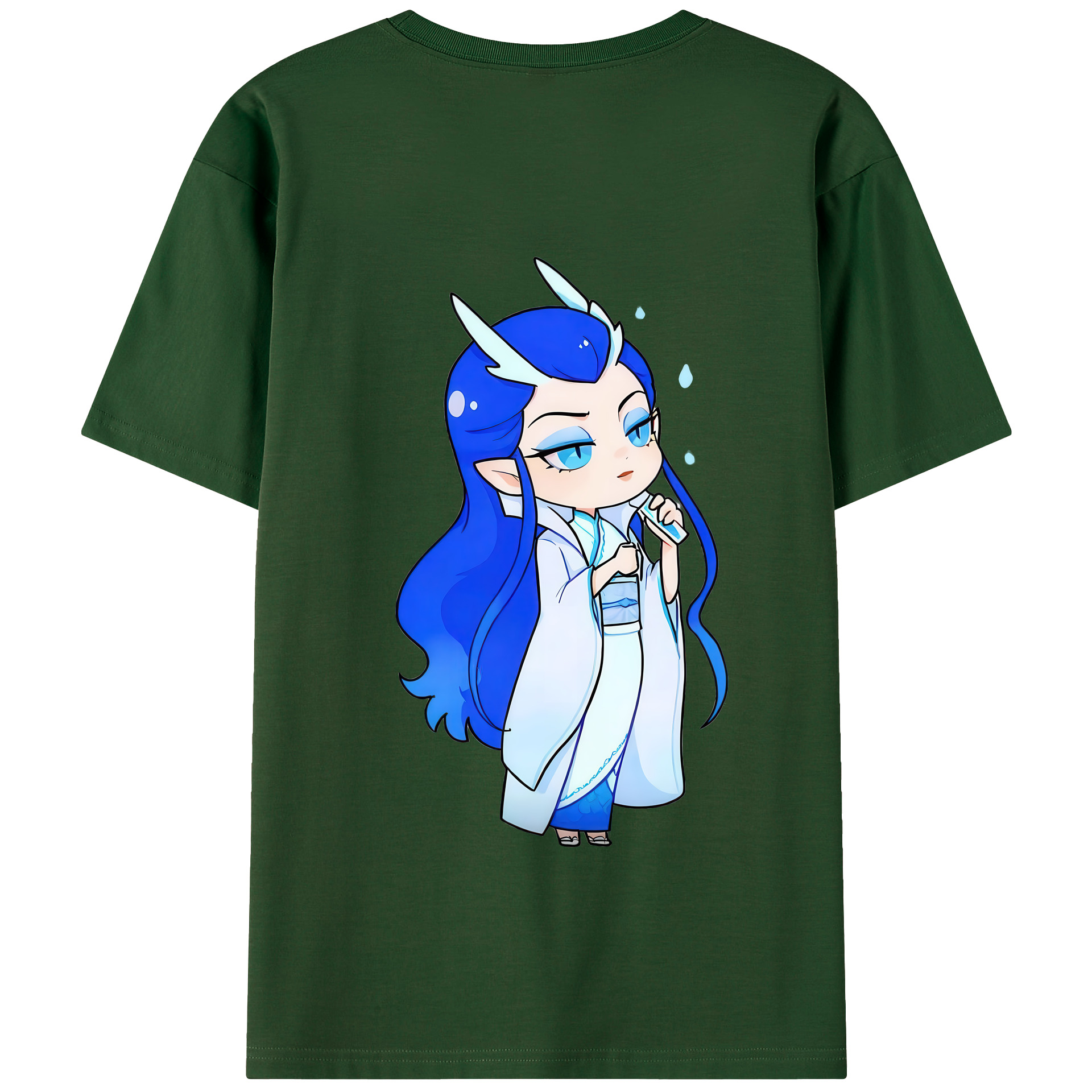 （画像用） Ne Zha 2 ナタ 魔童の大暴れ 綿100％半袖Tシャツ（背面プリント）